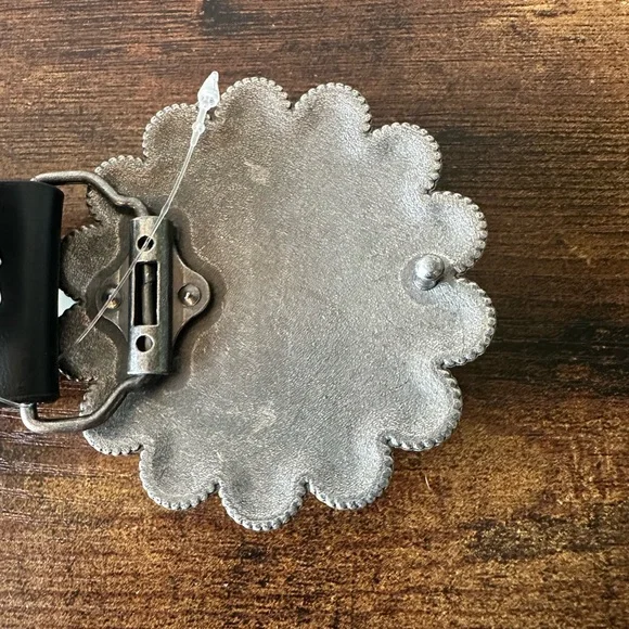 True Religion Black Belt Turquoise Buckle Bohemian Western Style L/XL NWT - Picture 4 of 4